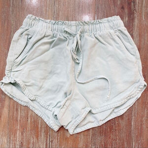 American Eagle Mint Green Ruched Side Shorts XS